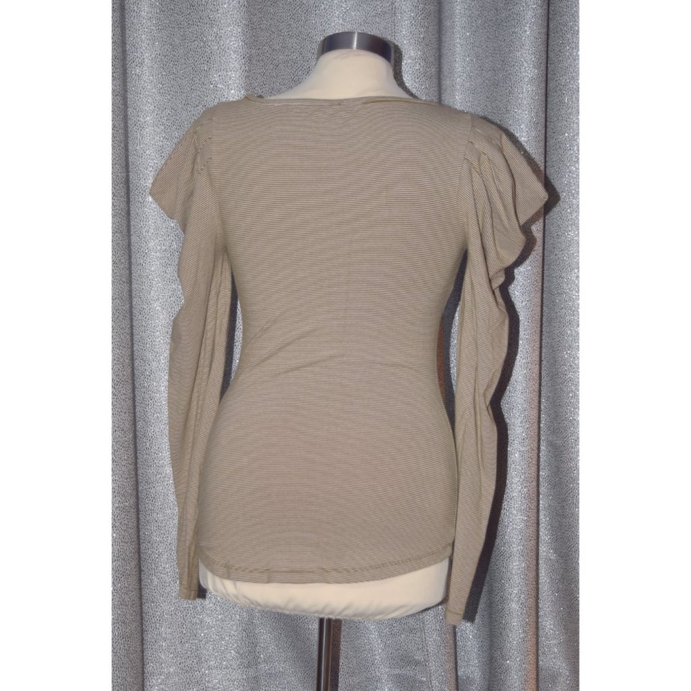 Free People Striped Gigot Sleeve top size small - Picture 3 of 3